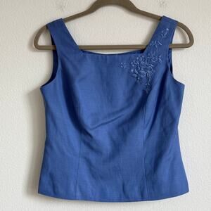 Vintage Jessica Howard Petite Sleeveless Shell Top 6 90's Professional Romantic